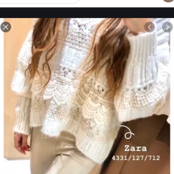 Zara chunky lace textured sweater - Picture 2 of 6